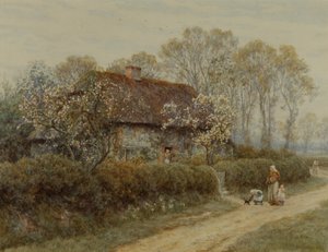 A Cottage at Freshwater Gate by Helen Allingham