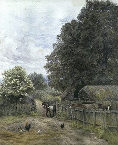 A Farmyard by Helen Allingham