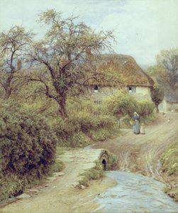 A Hill Farm, Symondsbury, Dorset by Helen Allingham