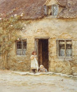 At the Cottage Door by Helen Allingham