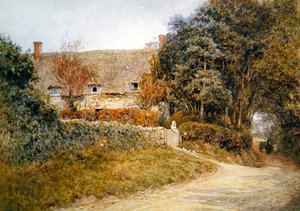 Feeding the Doves by Helen Allingham