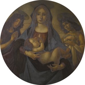 The Virgin and Child with Saint John and an Angel (after Botticelli) by Helen d.1937 Coombe