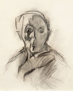 Self Portrait of the Artist with Eyes Closed by Helene Schjerfbeck