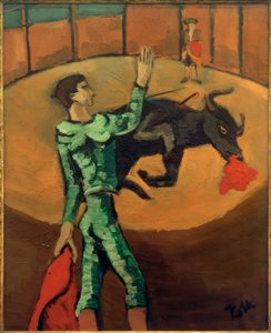 Arena with Bullfighter and Dying Bull (Tauromachie III)