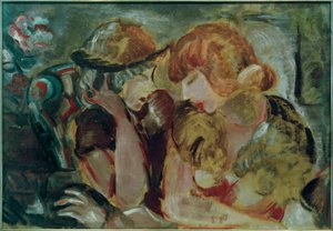 Two Young Women in Conversation