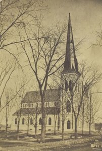 Untitled church with pointed spire