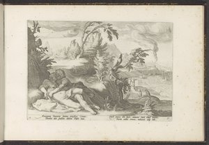 Corvus Catches the Girl Coronis (Ovid