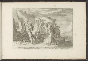 Deucalion and Pyrrha Creating a New Human Race by Hendrick Goltzius (workshop of)
