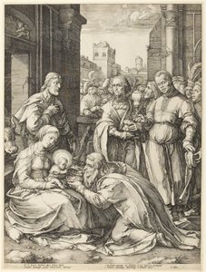 Adoration of the Magi by Hendrick Goltzius