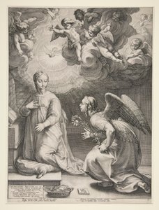 Annunciation by Hendrick Goltzius