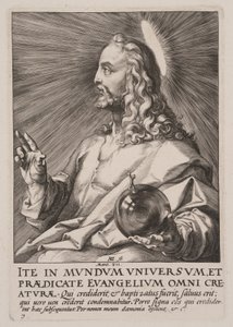 Christ (as Salvator Mundi), from Christ, the Apostles and St Paul with the Creed by Hendrick Goltzius
