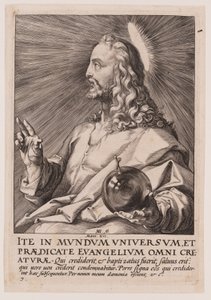 Christ, from Christ, the Apostles and St Paul with the Creed by Hendrick Goltzius