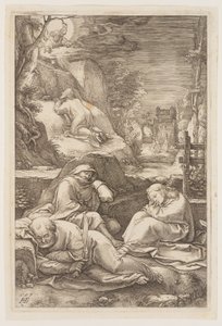 Christ on the Mount of Olives, from The Passion by Hendrick Goltzius