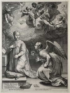 The Annunciation by Hendrick Goltzius