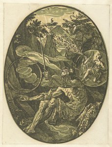 Demogorgon in the Cave of Eternity (Gods and Goddesses Series) by Hendrick Goltzius
