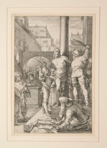 Flagellation of Christ, from The Passion, #6 in a Series of 12 Engravings