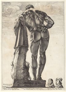 Hercules Farnese, Back View by Hendrick Goltzius