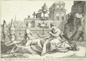 Juno in Disguise as Beroë Warns Semele by Hendrick Goltzius
