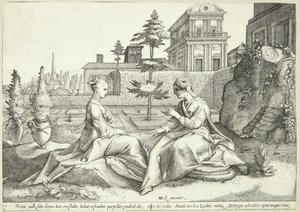 Juno in Disguise as Beroë Warns Semele by Hendrick Goltzius