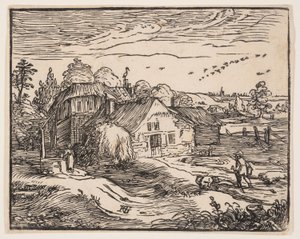 Landscape with a Farmhouse by Hendrick Goltzius