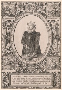 Portrait of Charlotte de Bourbon by Hendrick Goltzius