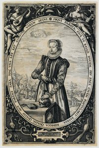 Portrait of Josina Hamels by Hendrick Goltzius