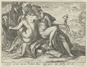 Justice and Prudence by Hendrick Goltzius