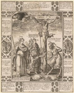 Satisfaction of Christ, Sheet 3 of the Series "Allegories of the Christian Faith" by Hendrick Goltzius