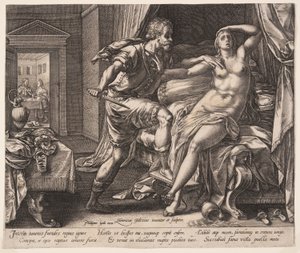 Tarquinius and Lucretia, from The Story of Lucretia by Hendrick Goltzius