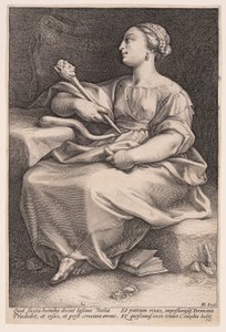 Thalia, The Muse of Comedy, from The Nine Muses by Hendrick Goltzius