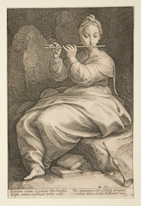 The Nine Muses: Euterpe, #6 in a series of 9 by Hendrick Goltzius