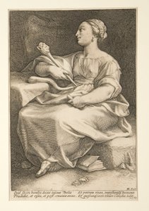 The Nine Muses: Thalia, #2 in a Series of 9 by Hendrick Goltzius