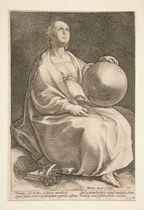 The Nine Muses: Urania, #9 in a series of 9 by Hendrick Goltzius