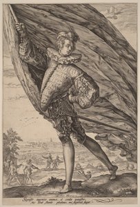 The Standard Bearer, Turned to Left by Hendrick Goltzius