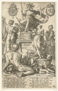 Title Page for Print Series The Roman Heroes by Hendrick Goltzius