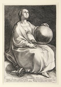Urania, Plate 9 from the Series The Nine Muses by Hendrick Goltzius
