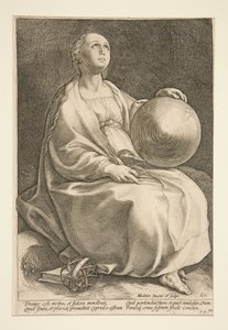 Urania, Plate 9 from the Series The Nine Muses by Hendrick Goltzius