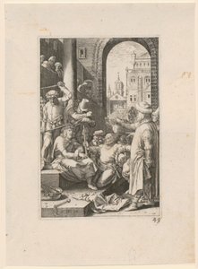 Mocking of Christ, Plate 7 from the Series "The Passion" by Hendrick Goltzius