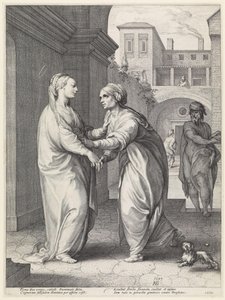 Visitation, Mary and Her Cousin Elizabeth by Hendrick Goltzius