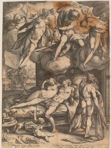 Vulcan Surprises Mars and Venus by Hendrick Goltzius