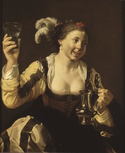 A Girl Holding a Glass (Taste. From the Series 