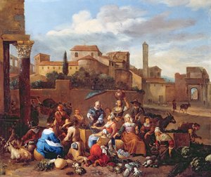 Vegetable Market in Italy by Hendrick Mommers