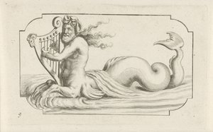Triton Playing a Harp by Hendrick de Keyser (I)