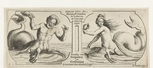 Two Compartments, Each with a Triton (New Book of Marine Gods and Goddesses) by Hendrick de Keyser (I)