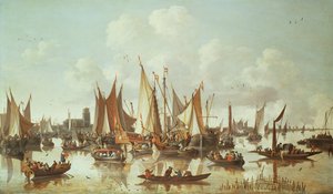 Dutch Ships at Dordrecht Harbour