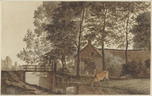 Farm with Drinking Cow on Biltstraat in Utrecht