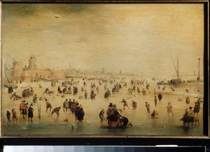 Ice Skaters (Winter Scene) by Hendrik Avercamp