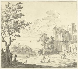 Italian Scene with Ruin