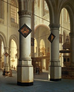 View of Die Oudekerk (Old Church) in Delft by Hendrik Cornelisz. van Vliet
