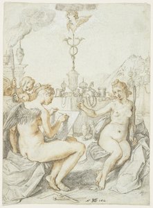 Allegory on the Art of Drawing with the Emblem of the Artist